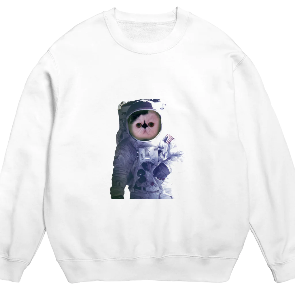 うちの猫はボムといいますの愛猫ボムは宇宙飛行士になった Crew Neck Sweatshirt