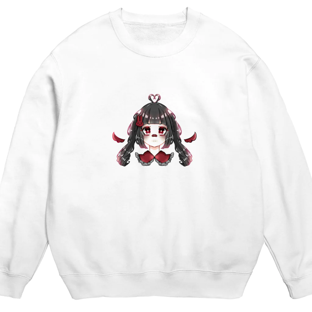 理の#地雷 #うさぎ #天使 Crew Neck Sweatshirt