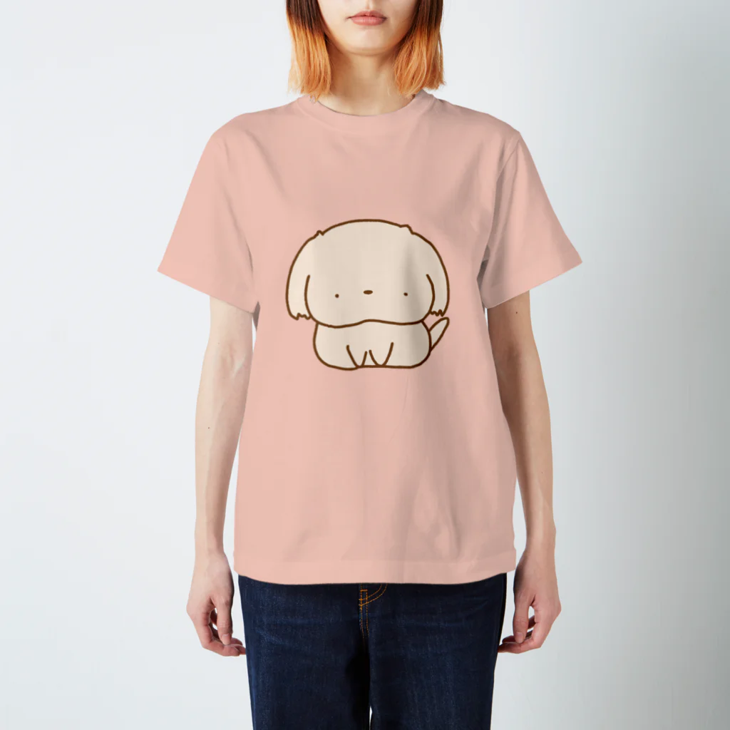 つきこ@もぐアニ🐼のぽてぽてわんこ　 Regular Fit T-Shirt