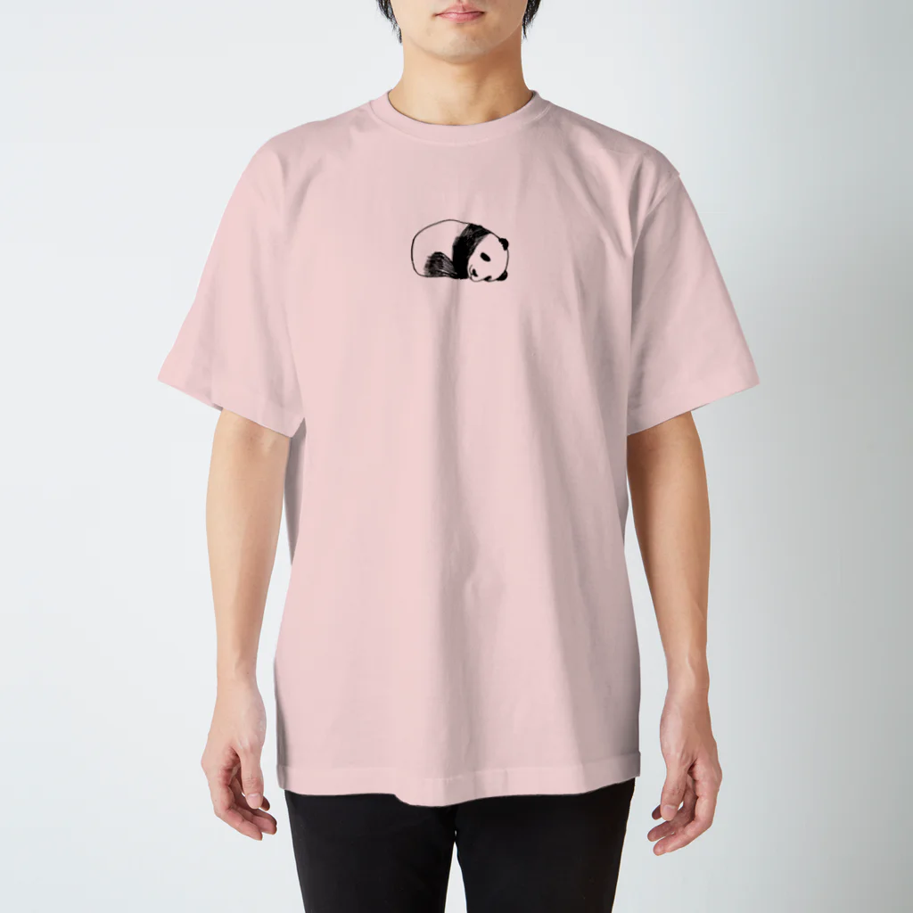 ふじの さきのぱぱパンダと子パンダ（子パンダ） スタンダードTシャツ