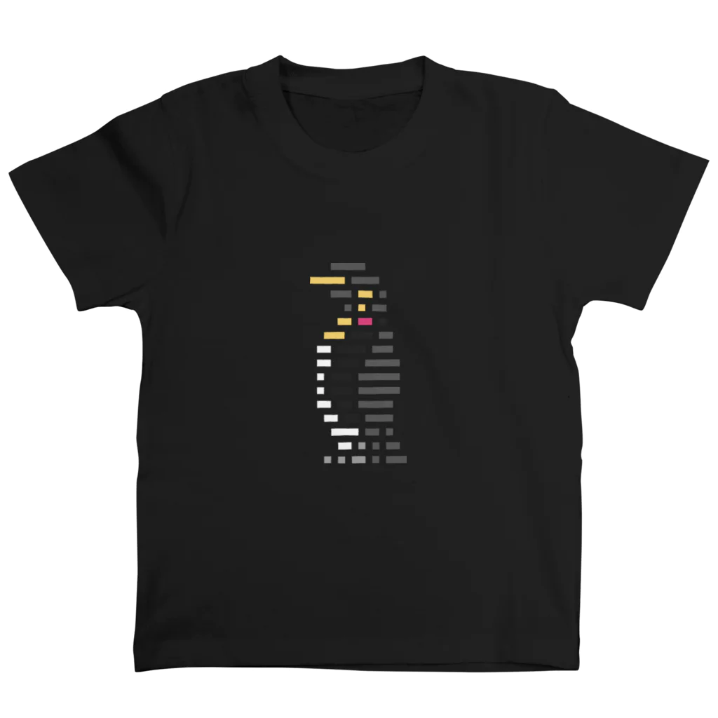 【ドット絵】ネコブレ商店のピクセルスリット　ペンギン スタンダードTシャツ