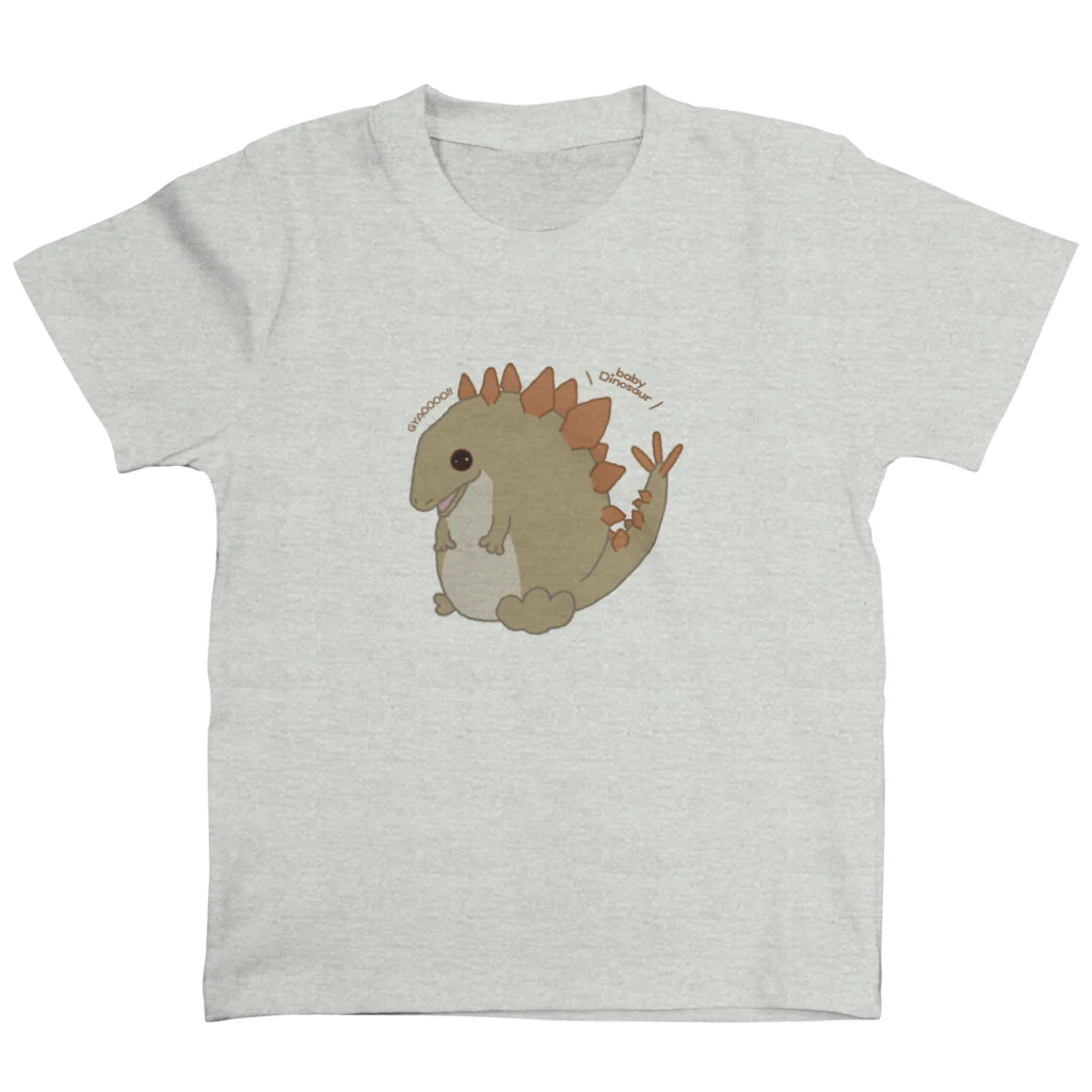わたるさんのdesignのステゴサウルス（恐竜） スタンダードTシャツ