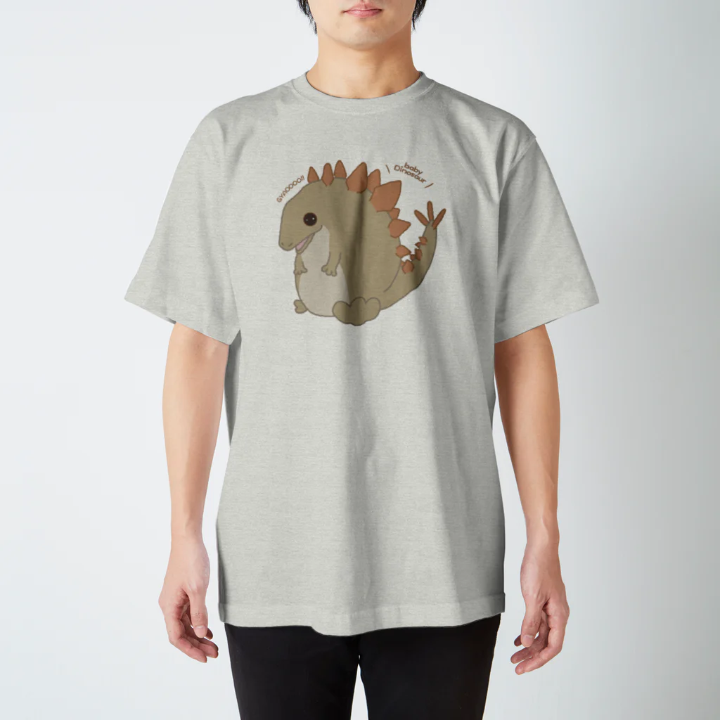 わたるさんのdesignのステゴサウルス（恐竜） スタンダードTシャツ