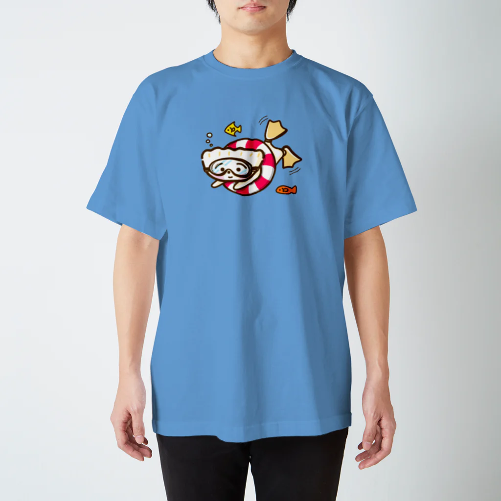 🌈キクチンのおみせやさん🌈のぎょーざわくん・海 スタンダードTシャツ