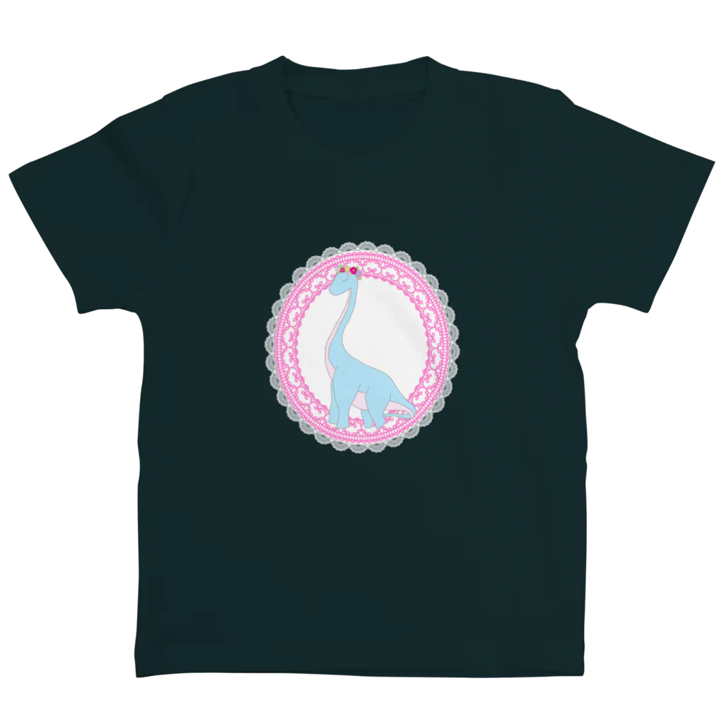 PINK　DINOSAURのゆめかわきょうりゅう(ブラキオサウルス) スタンダードTシャツ