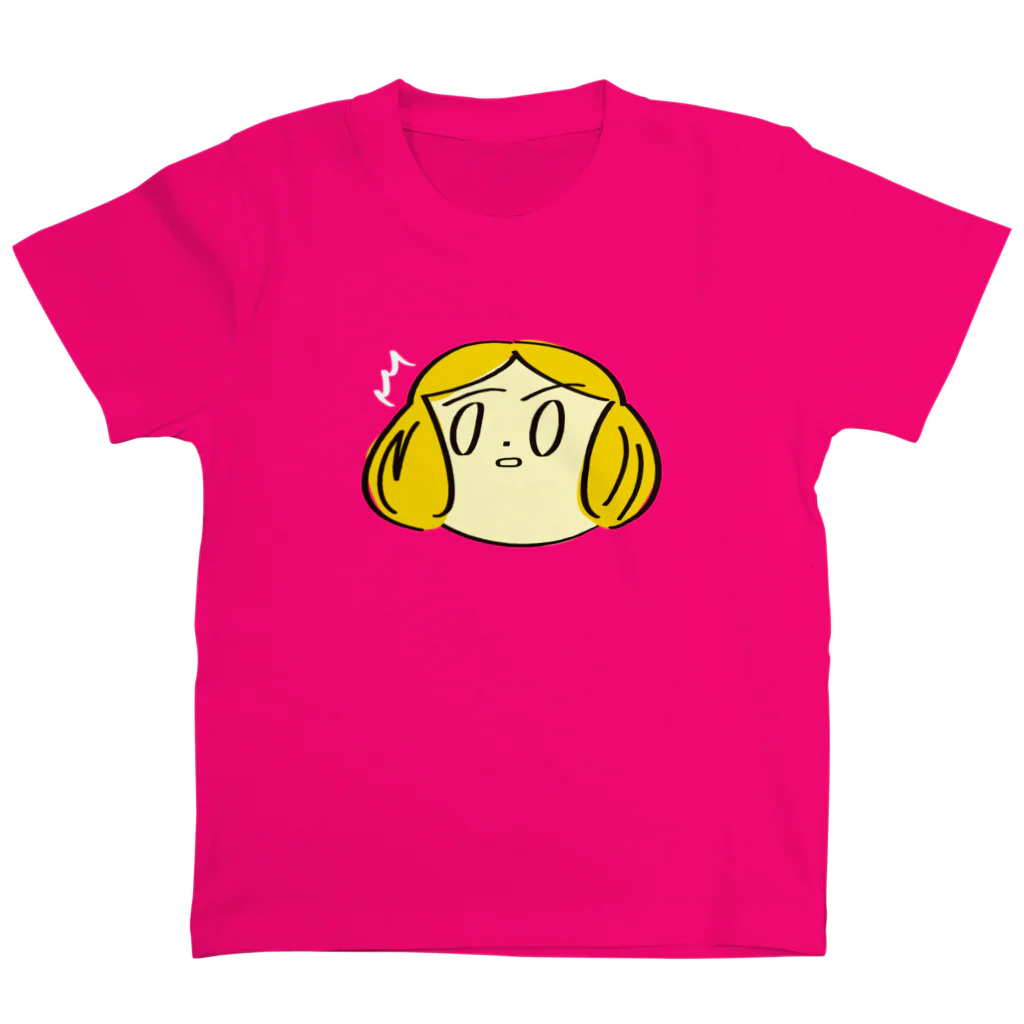 Drecome_Designのシリアスガール(濃色生地用) Regular Fit T-Shirt