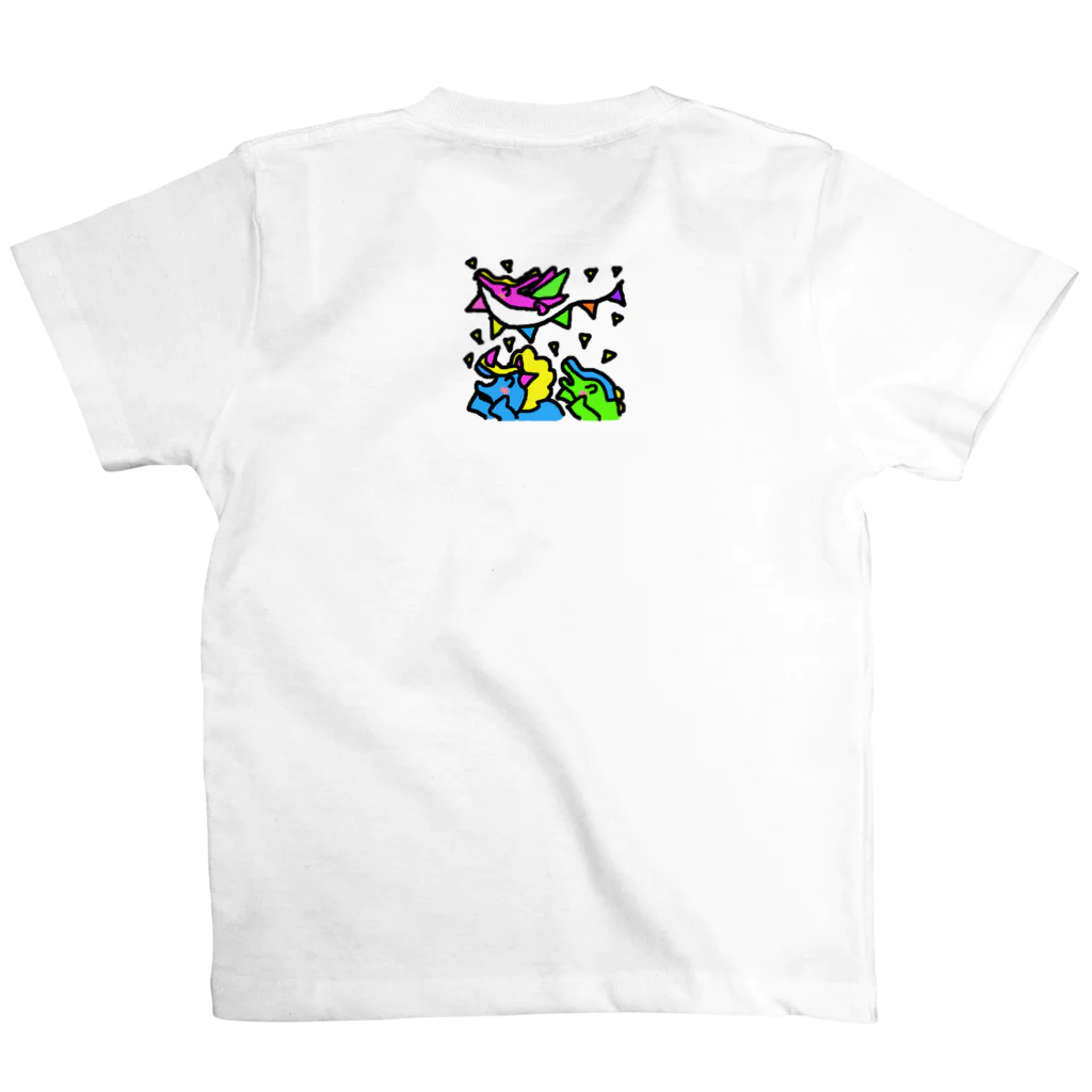 erichandmade × eric_joy_のぺこりティラノサウルス君 スタンダードTシャツの裏面