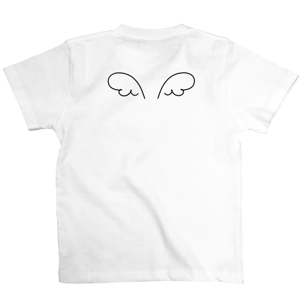【USAGISKI】(ウサギスキー)のHello,I'm Angel. 黒字両面印刷 Regular Fit T-Shirtの裏面
