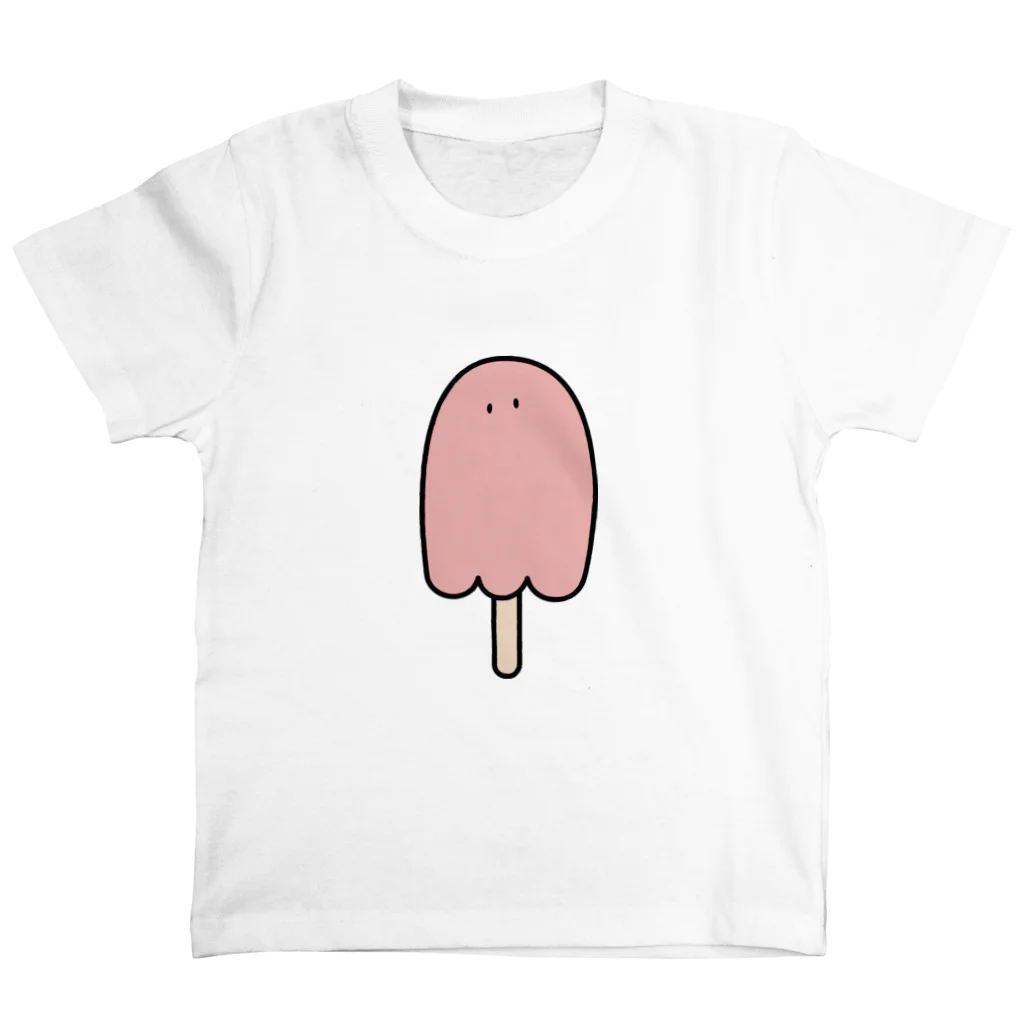 Oui Letterのあいすくりーむおばけちゃん pink スタンダードTシャツ