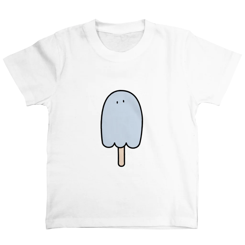 Oui Letterのあいすくりーむおばけちゃん blue スタンダードTシャツ