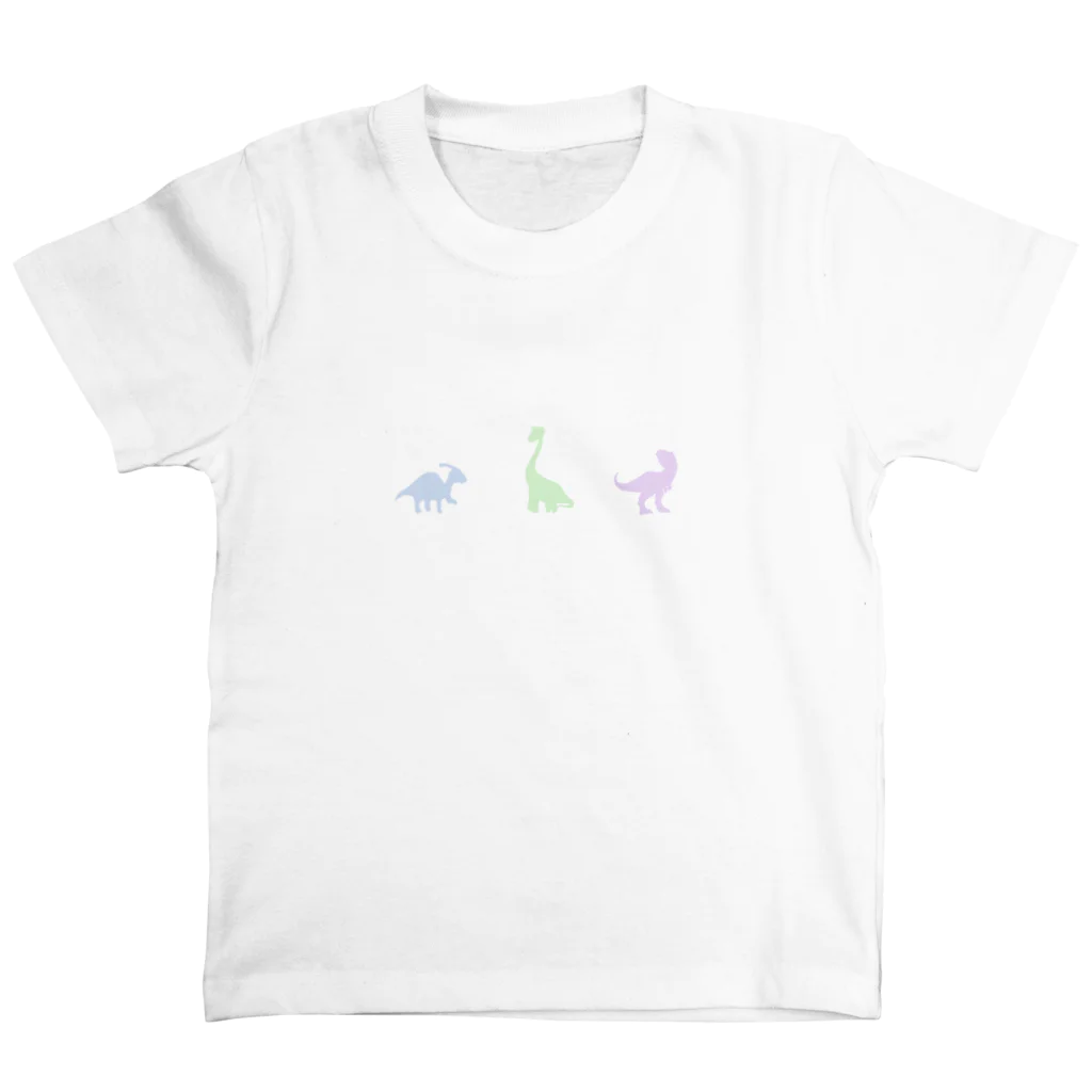 PINK　DINOSAURのゆめかわきょうりゅう(シルエット) スタンダードTシャツ