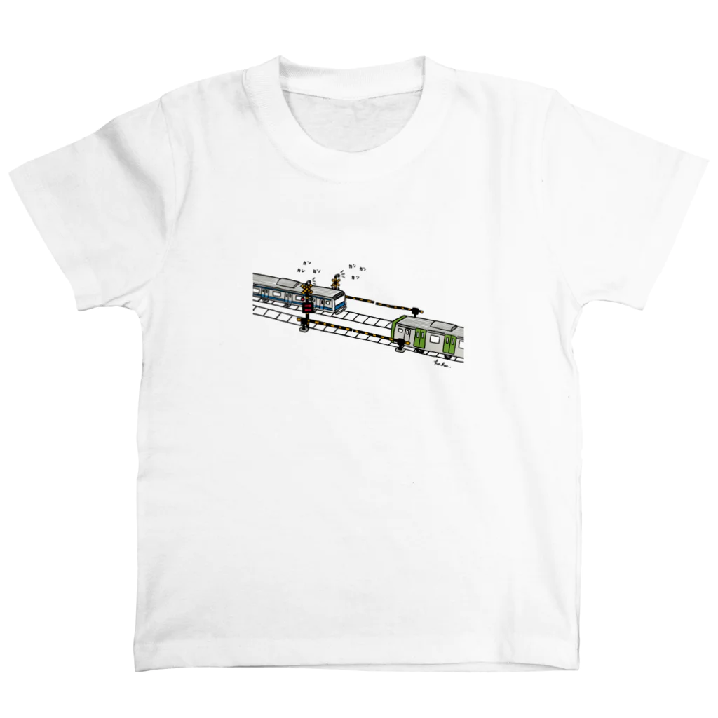 母アパレルの電車と踏切 スタンダードTシャツ