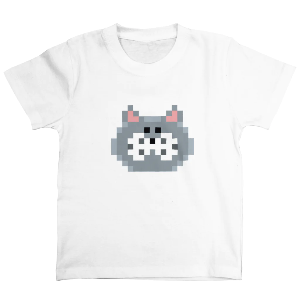 てんてんのドット絵ねこちゃんひげ袋 スタンダードTシャツ