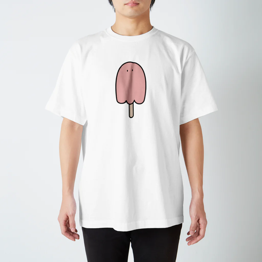 Oui Letterのあいすくりーむおばけちゃん pink スタンダードTシャツ