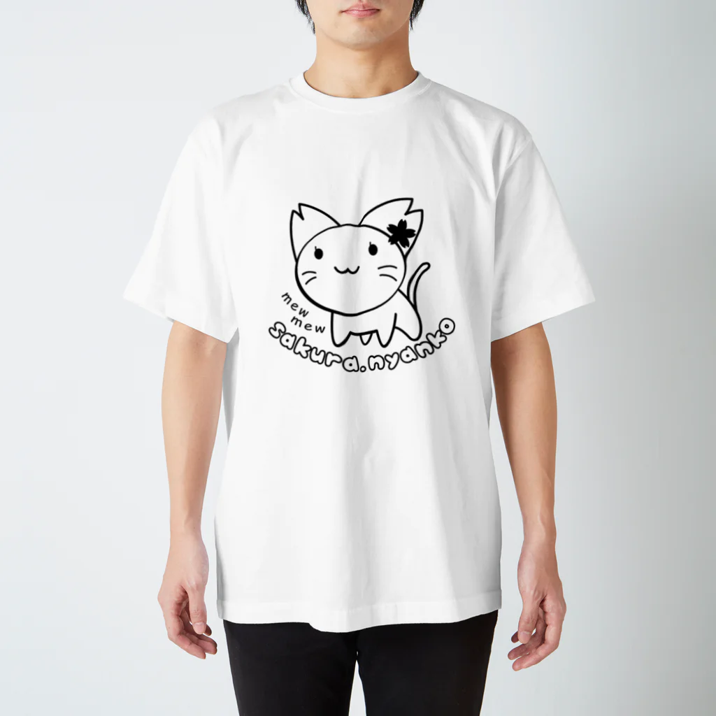 yumikiのさくらにゃんこ Regular Fit T-Shirt