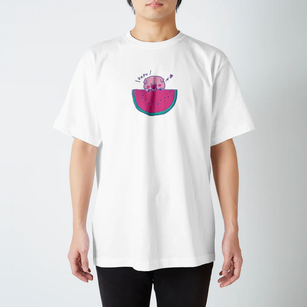 ももいろこぶたの生息地のすいか Regular Fit T-Shirt