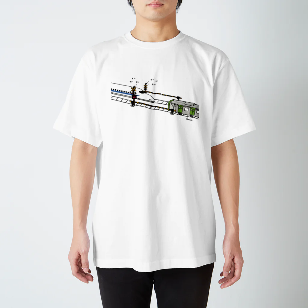 母アパレルのすれ違う新幹線と電車！？ スタンダードTシャツ