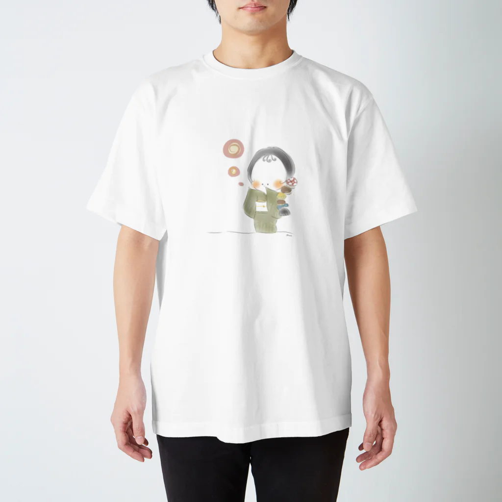 ふくまめさんの世界の秋のおさげちゃん2 Regular Fit T-Shirt