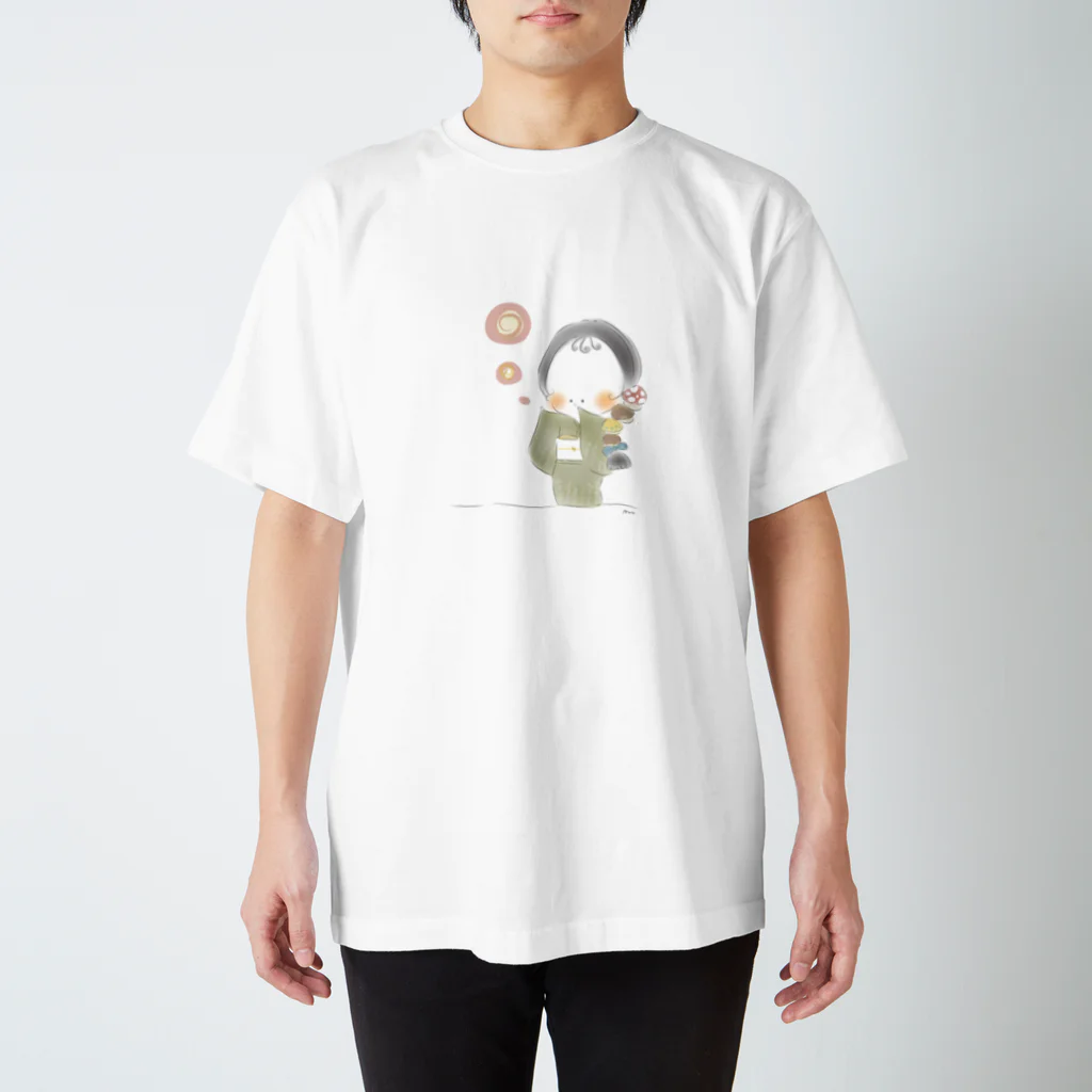 ふくまめさんの世界の秋のおさげちゃん2 スタンダードTシャツ