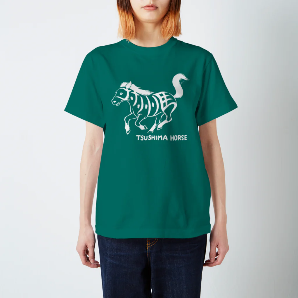 MUSEUM LAB SHOP MITの対州馬文字Tシャツ（白プリント） スタンダードTシャツ