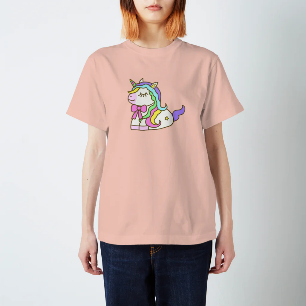 モリチエコのおすわりユニコーン スタンダードTシャツ