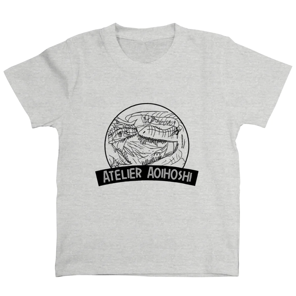 あおいほし絵画教室 | デザインストアの022 ギガノトサウルス VS ティーレックス Regular Fit T-Shirt