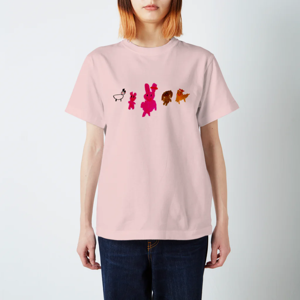 aicecreamのかわいいどうぶつ スタンダードTシャツ