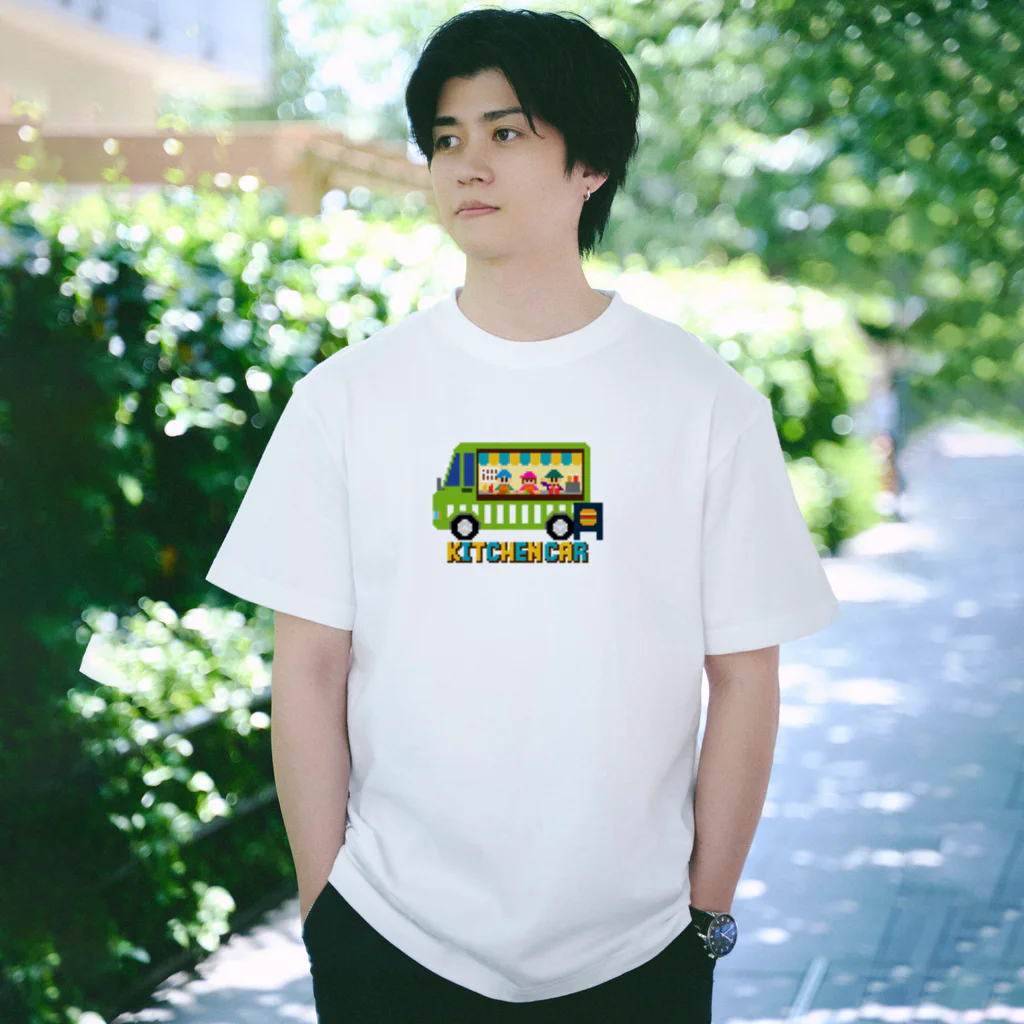 のりものドット絵Tシャツのキッチンカー（ハンバーガー） Regular Fit T-Shirt