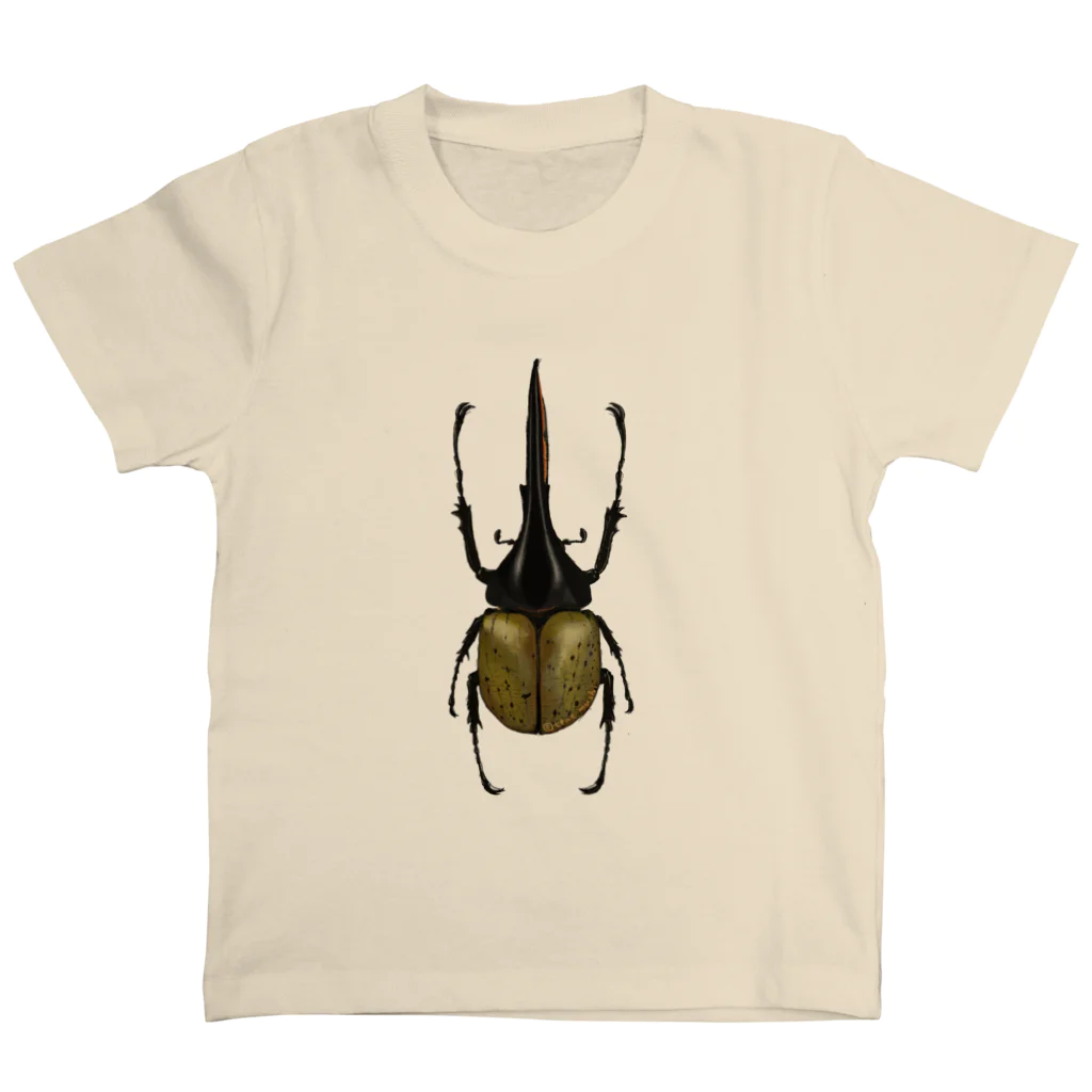 昆虫画のヘラクレスオオカブト スタンダードTシャツ