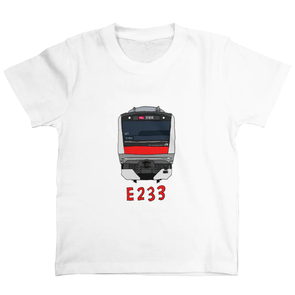 &TRAIN DESIGN STOREの京葉線 E233系 正面 スタンダードTシャツ