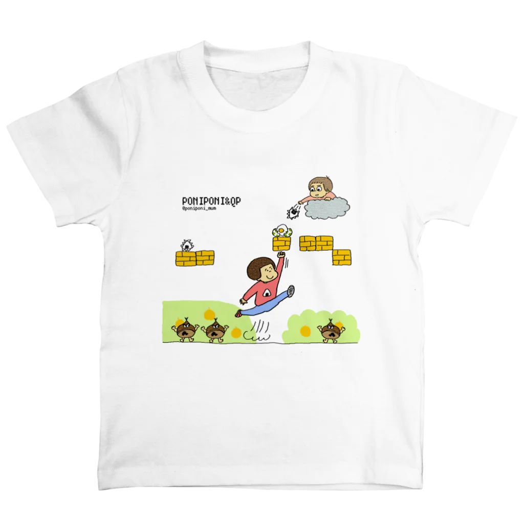  ぽにぽに通信ショップのGame_in_poniponi&QP スタンダードTシャツ