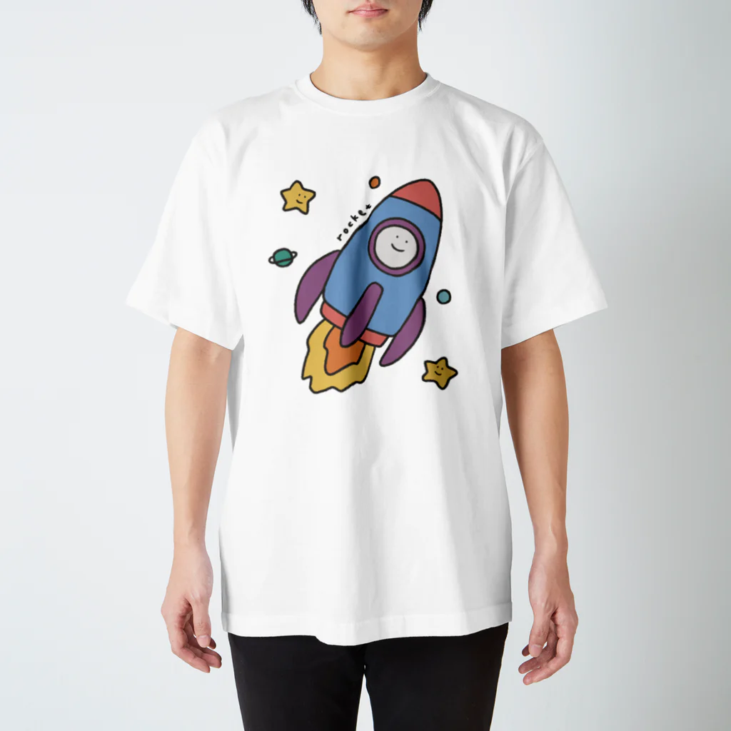 ぼんやり商会 SUZURI店のロケットさん ｡ｏＯ スタンダードTシャツ