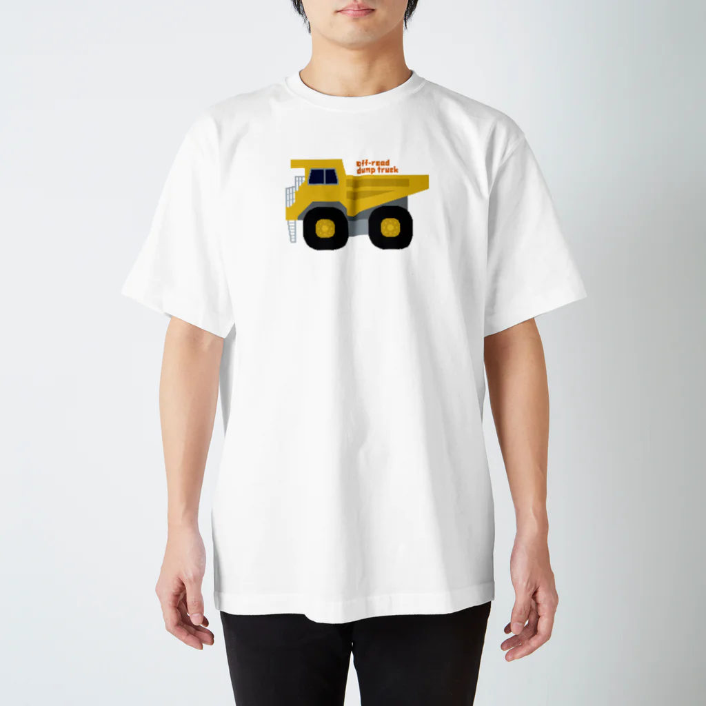 のりものドット絵Tシャツのオフロードダンプトラック Regular Fit T-Shirt