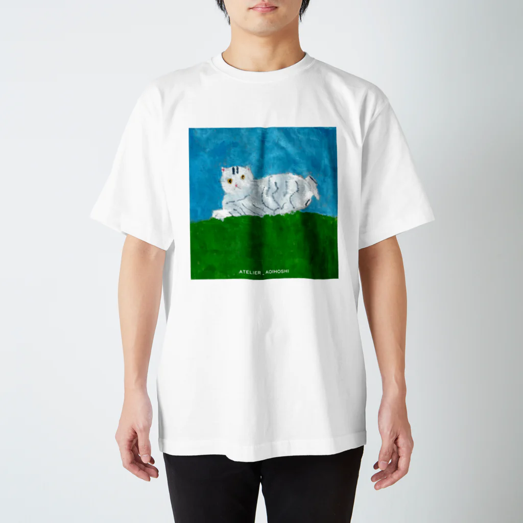 あおいほし絵画教室 | デザインストアの031 アメリカンショートヘア（R.Aちゃん） Regular Fit T-Shirt