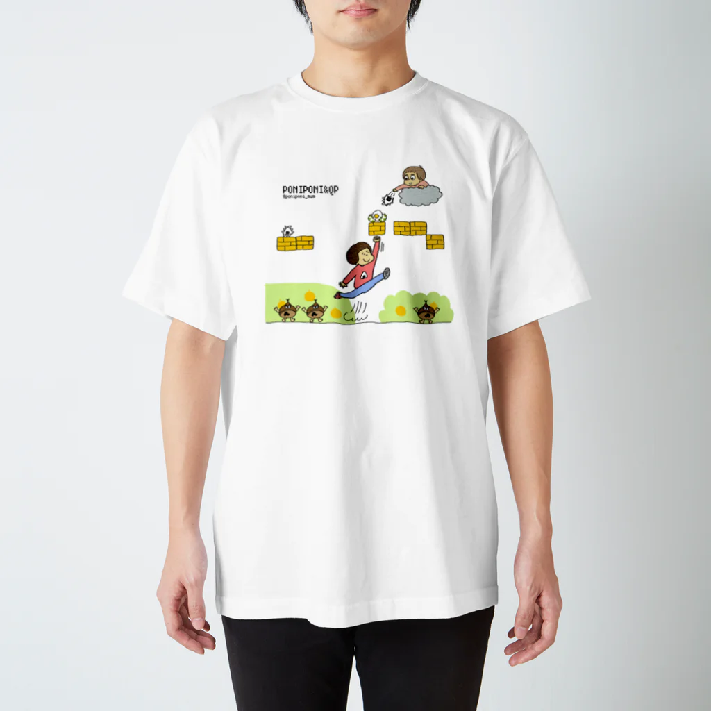  ぽにぽに通信ショップのGame_in_poniponi&QP スタンダードTシャツ