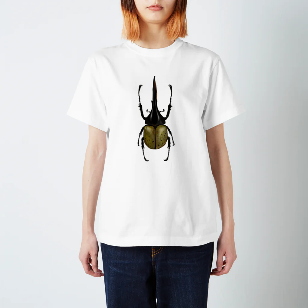 昆虫画のヘラクレスオオカブト スタンダードTシャツ