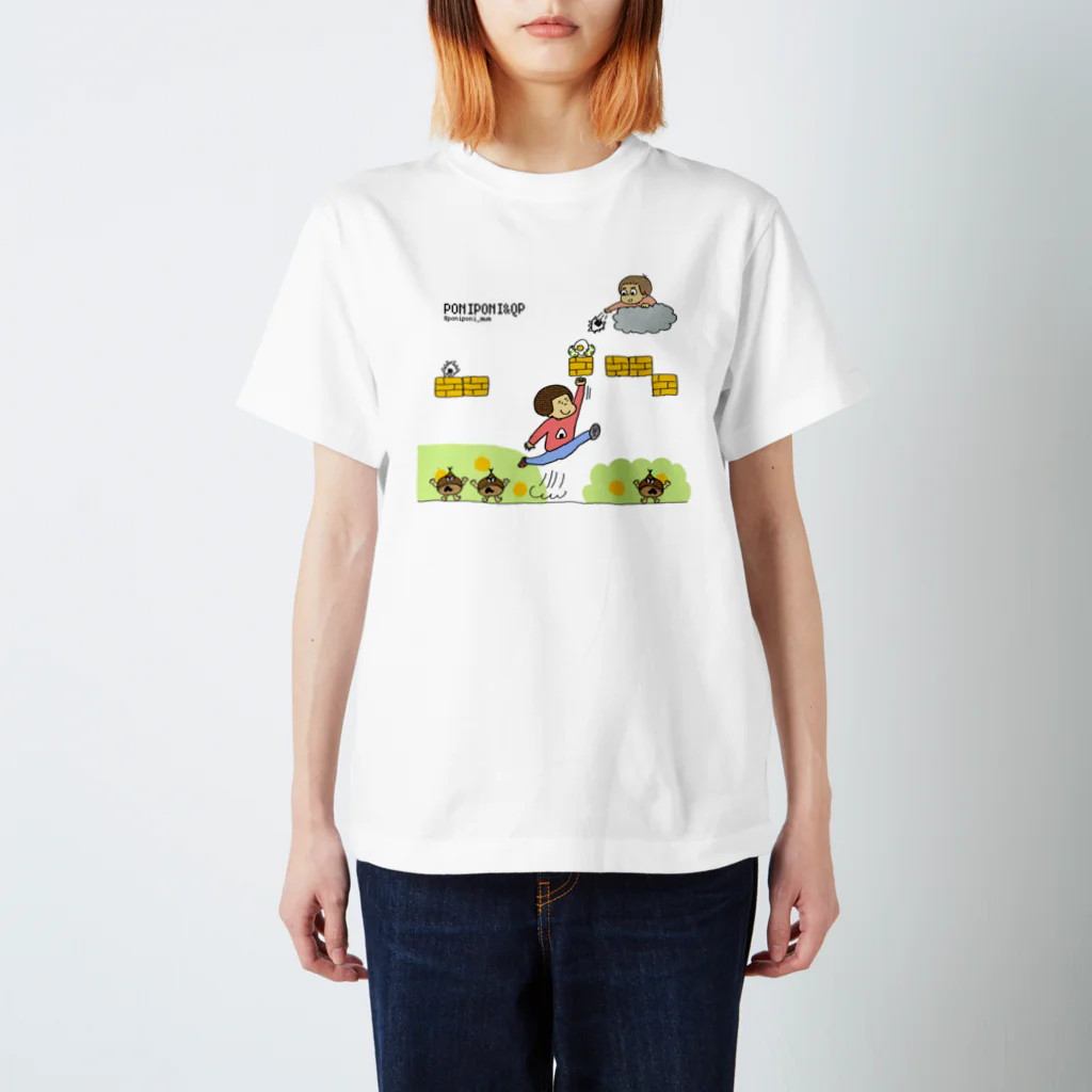  ぽにぽに通信ショップのGame_in_poniponi&QP Regular Fit T-Shirt