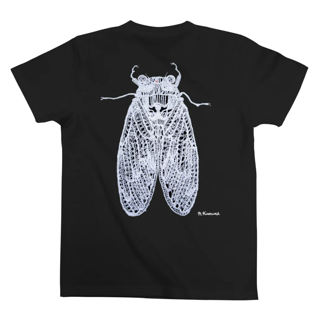 Biological Laceworksのセミ両面（カラー写真）　Cicada-Both sides (Photo)   スタンダードTシャツの裏面