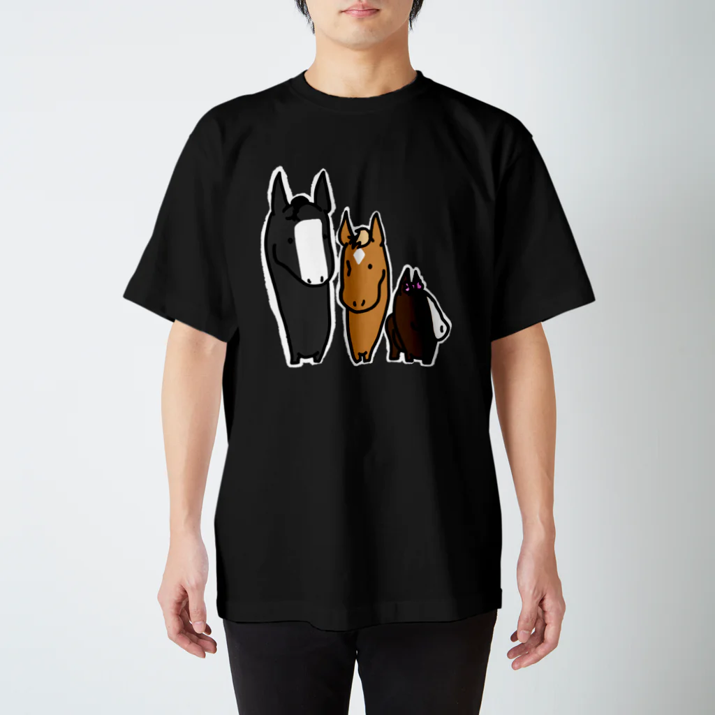 擬馬の擬馬農場の馬たち スタンダードTシャツ