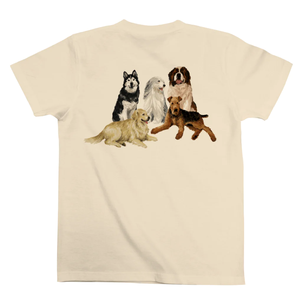 OOKIIINUの大きい犬たち スタンダードTシャツの裏面