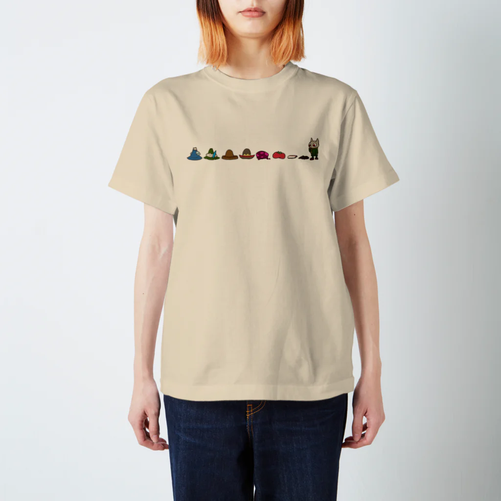 モモタロ工房の帽子いろいろ背比べ Regular Fit T-Shirt