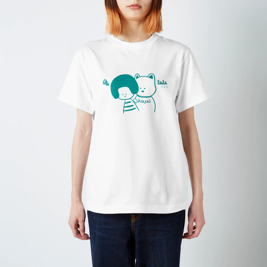 hanabonの愛犬になぐさめられる図 スタンダードTシャツ