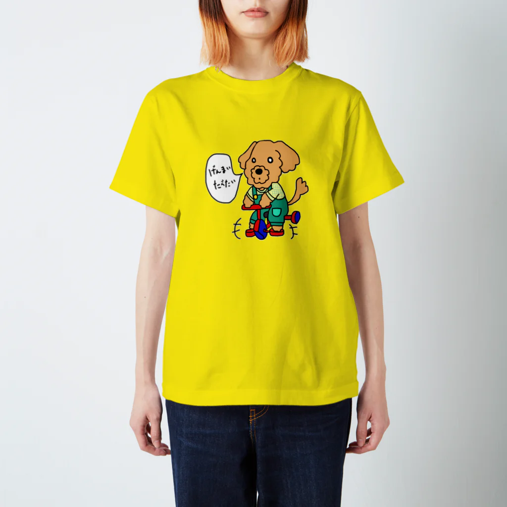 ずーすりーのさんりんしゃを こぐ いぬ スタンダードTシャツ