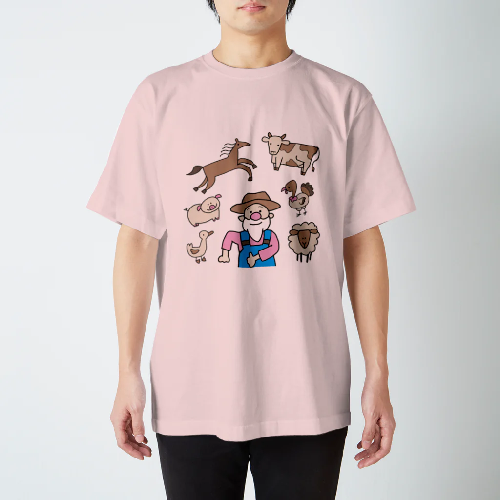 aiai_eigoのOld MacDonald had a farm【親子英語応援Tシャツ・グッズ】 スタンダードTシャツ