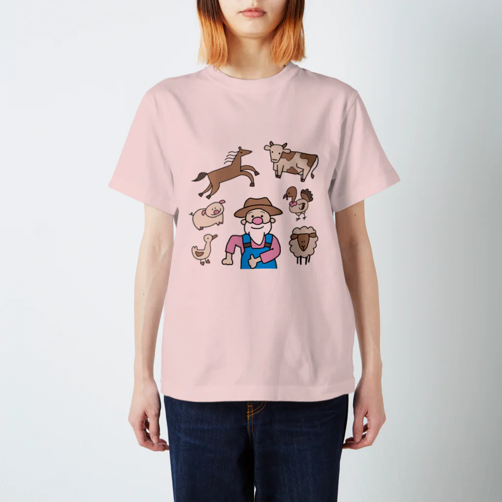 aiai_eigoのOld MacDonald had a farm【親子英語応援Tシャツ・グッズ】 スタンダードTシャツ