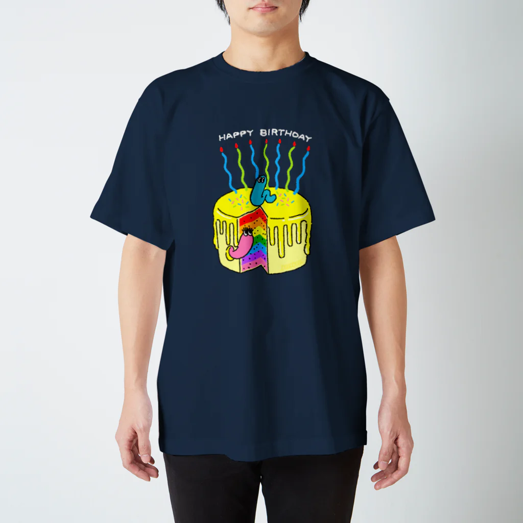 tree treeのhappy BD cake -WH- スタンダードTシャツ