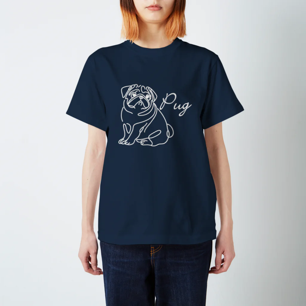 ブヒーズのPUG*ほわいとらいんⅡ スタンダードTシャツ