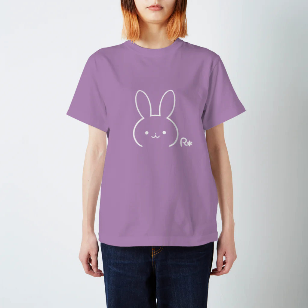 おがわゆきこのwhite line rabbit スタンダードTシャツ