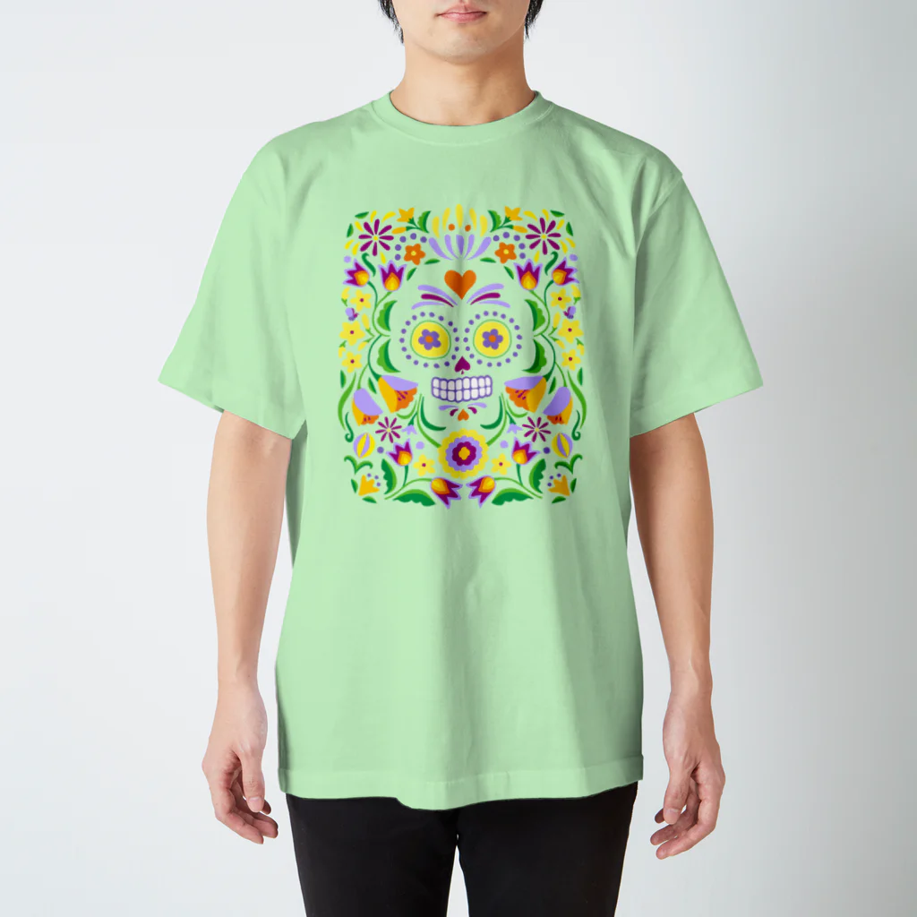 tree treeのMexican skull -PU- Regular Fit T-Shirt