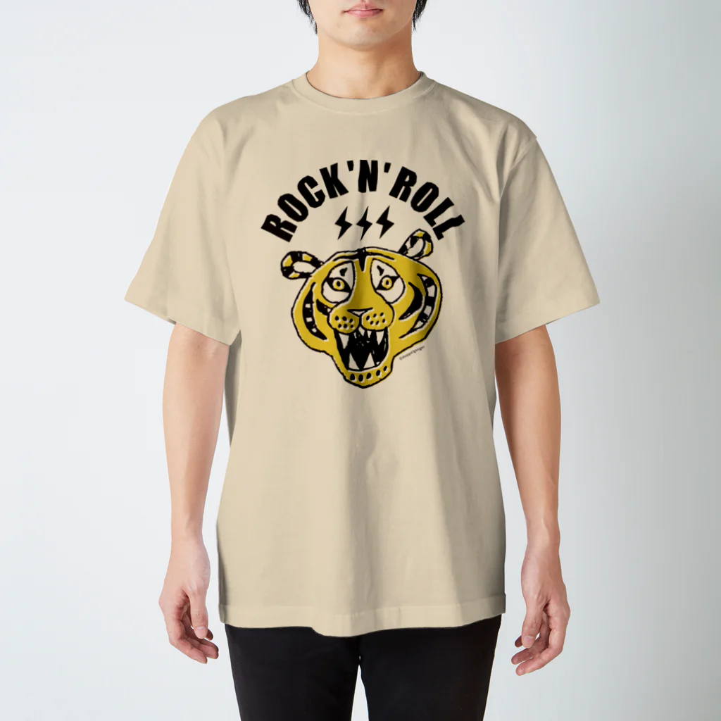 ROCK 'N' ROLL TIGER　ロックンロール タイガーの寅年 ROCK'N'ROLL TIGER タイガー／トラ／虎／ スタンダードTシャツ